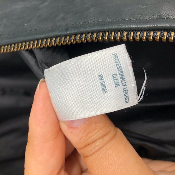 Nordstrom's Make + Model Black Leather Bomber Jacket size M - Picture 7 of 14